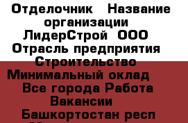 Отделочник › Название организации ­ ЛидерСтрой, ООО › Отрасль предприятия ­ Строительство › Минимальный оклад ­ 1 - Все города Работа » Вакансии   . Башкортостан респ.,Мечетлинский р-н